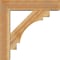 Ekena Millwork Merced Block Rough Sawn Bracket w/ Offset Brace, Western Red Cedar, 6"W x 24"D x 24"H BKT0604X24X24MRC05RWR - alternate 3